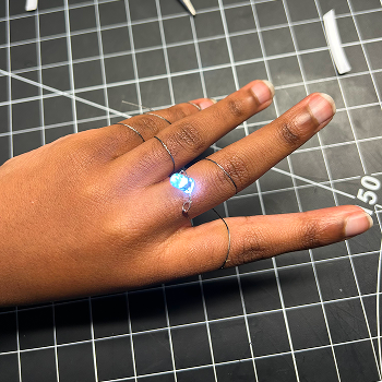 This is another image of the lit light.