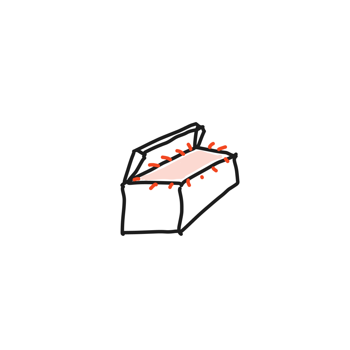 Idea: When the box is opened, the light inside is lit up.