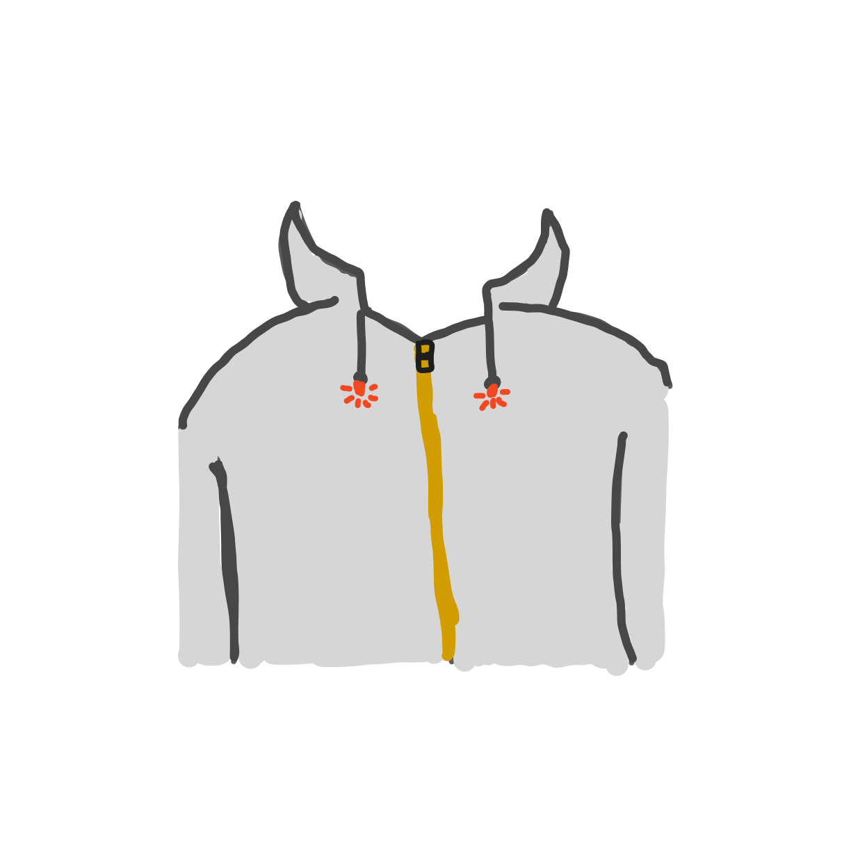 Idea: When the zipper is up, the strings light up.