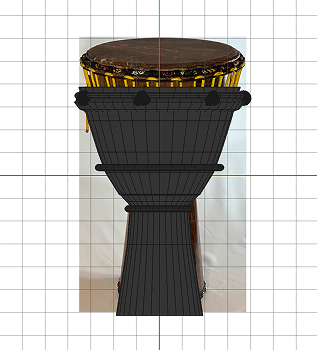 Following tutorial 5, I created a drum by importing a picture of a drum, tracing half of it using the spline pen, and using the lathe tool to make it whole.