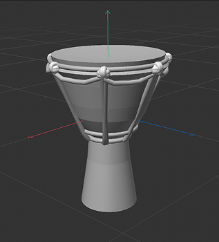 Following tutorial 5, I created a 3D model of a drum.