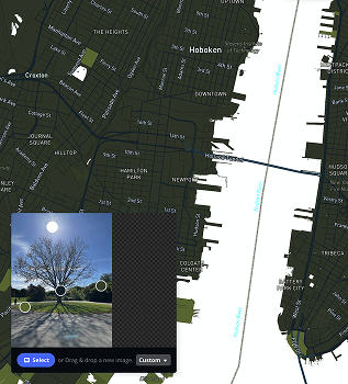Using the image of a cool tree from the Spatial Workshop 1, I explored making a map style in Mapbox Cartogram.