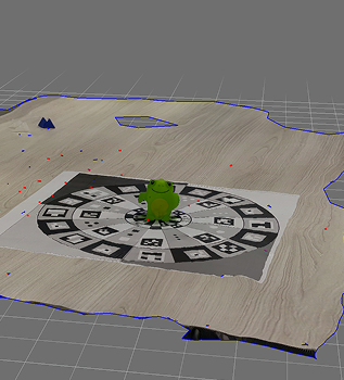 My last scan imported to Meshmixer.